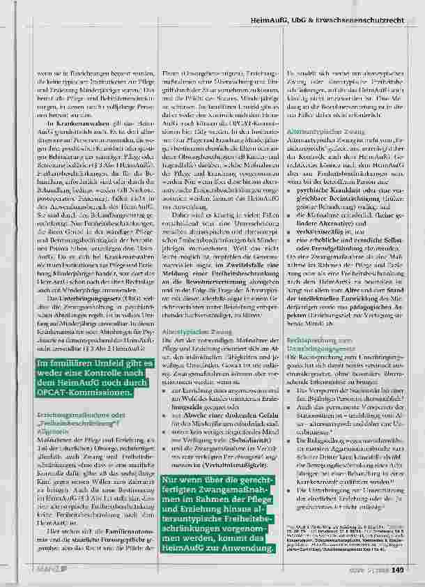Vorschauseite 2: Freiheitsbeschränkungen in Kinderund Jugendinstitutionen