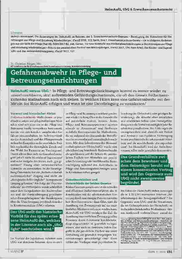 Vorschauseite 4: Freiheitsbeschränkungen in Kinderund Jugendinstitutionen