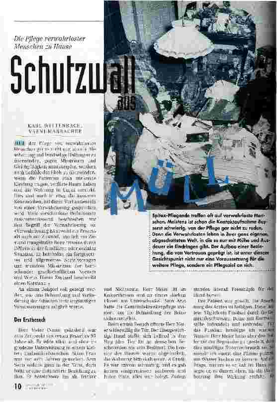 Vorschauseite 1: Schutzwall aus Müll Die Pflege verwahrloster Menschen zu Hause