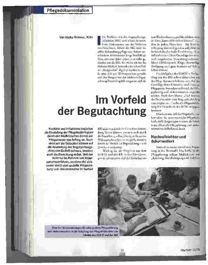 Vorschauseite 1: Im Vorfeld der Begutachtung