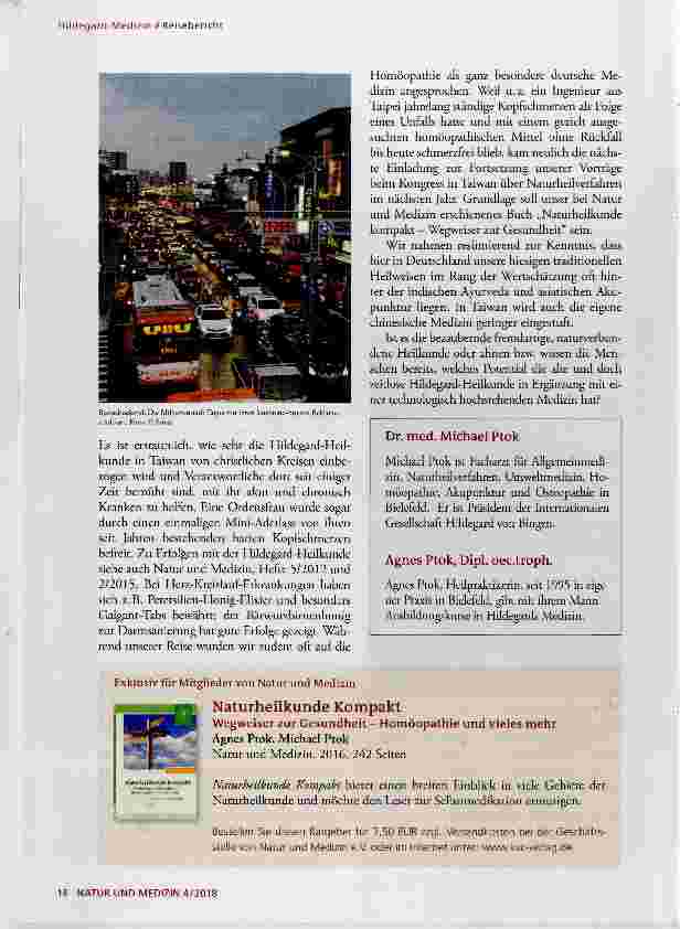 Vorschauseite 3: Reisebericht Taiwan: Begeisterung für Hildegard von Bingen und deutsche Naturheilkunde