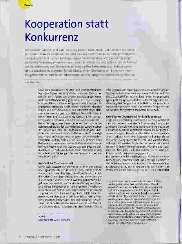 Vorschauseite 1: Kooperation statt Konkurrenz
