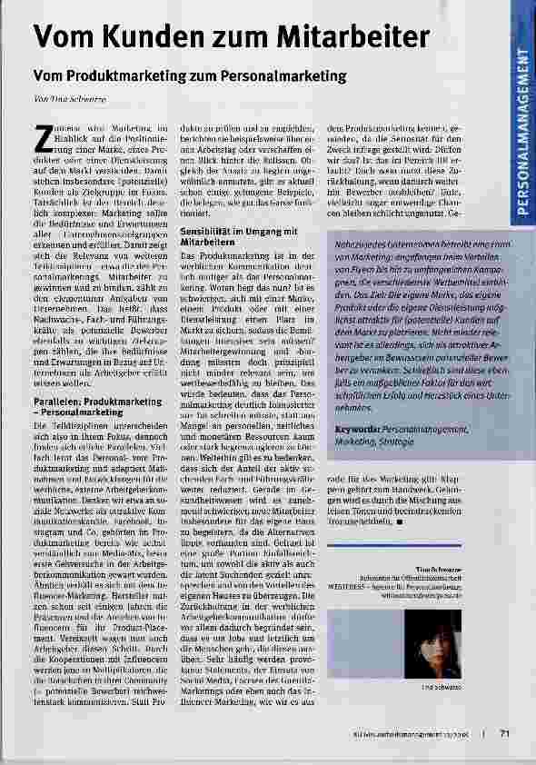 Vorschauseite 1: Vom Kunden zum Mitarbeiter