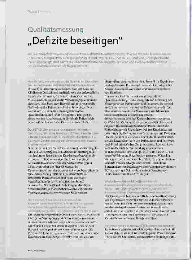 Vorschauseite 1: Qualitätsmessung „Defizite beseitigen“