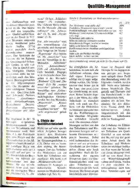 Vorschauseite 3: Effekte von Qualitätszirkeln in der ambulanten ärztlichen Versorgung