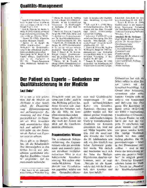 Vorschauseite 6: Effekte von Qualitätszirkeln in der ambulanten ärztlichen Versorgung