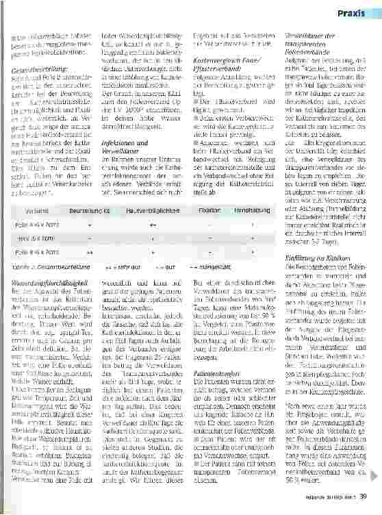 Vorschauseite 2: Katheterversorgung mit transparenten Folienverbänden Teil 1