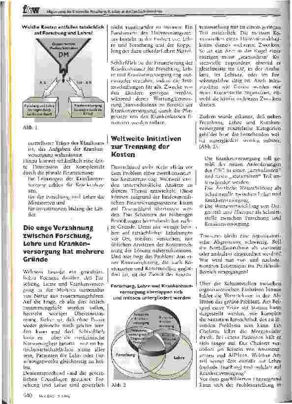 Vorschauseite 2: Abgrenzung der Kosten für Forschung & Lehre in der Hochschulmedizin Eine unendliche Geschichte oder doch noch möglich?