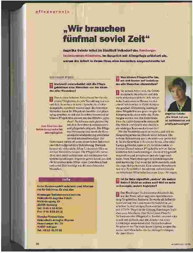 Vorschauseite 1: Wir brauchen fünfmal soviel Zeit