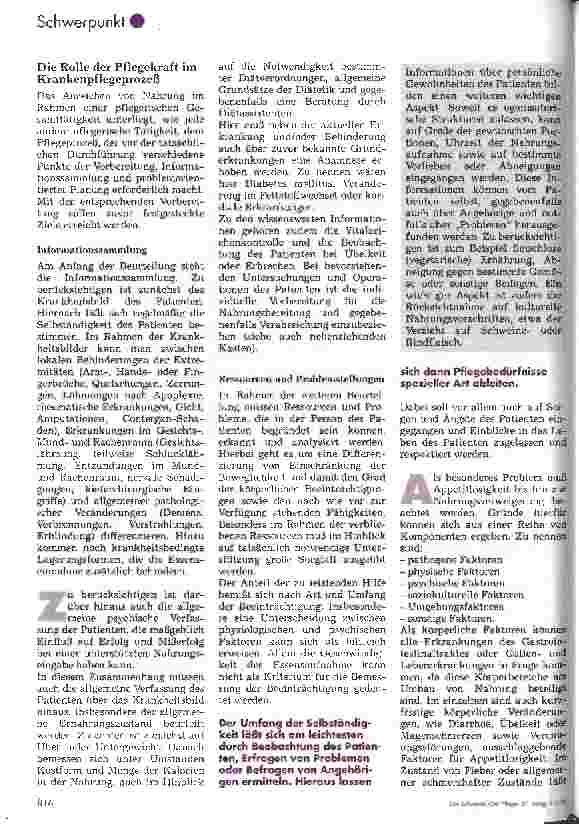 Vorschauseite 3: Esenreichen in der Pflege Projekte aus der Krankenpflegeschule