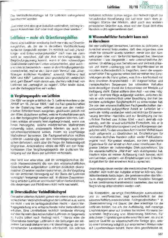 Vorschauseite 3: Leitlinien in der Medizin