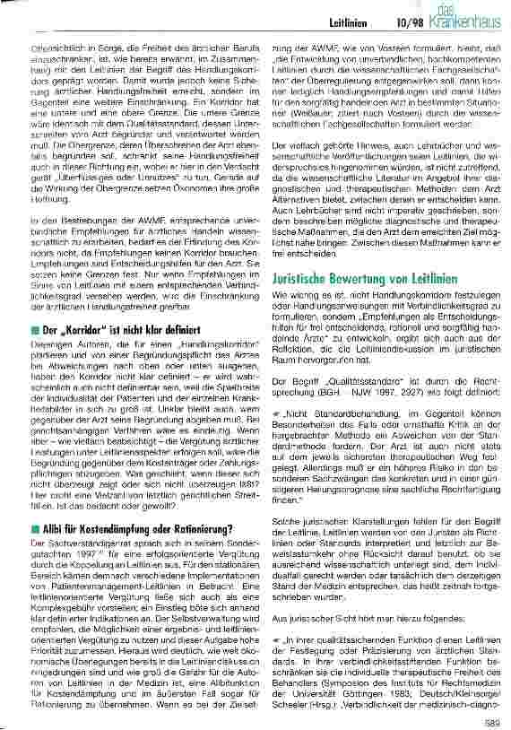 Vorschauseite 5: Leitlinien in der Medizin