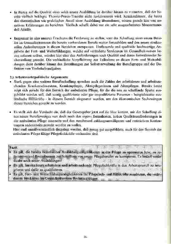 Vorschauseite 2: Stellungnahme des Ev. Fachverbandes für Krankenund Sozialpflege e. V. Weder eine duale noch eine neue Ausbildung in der Pflege