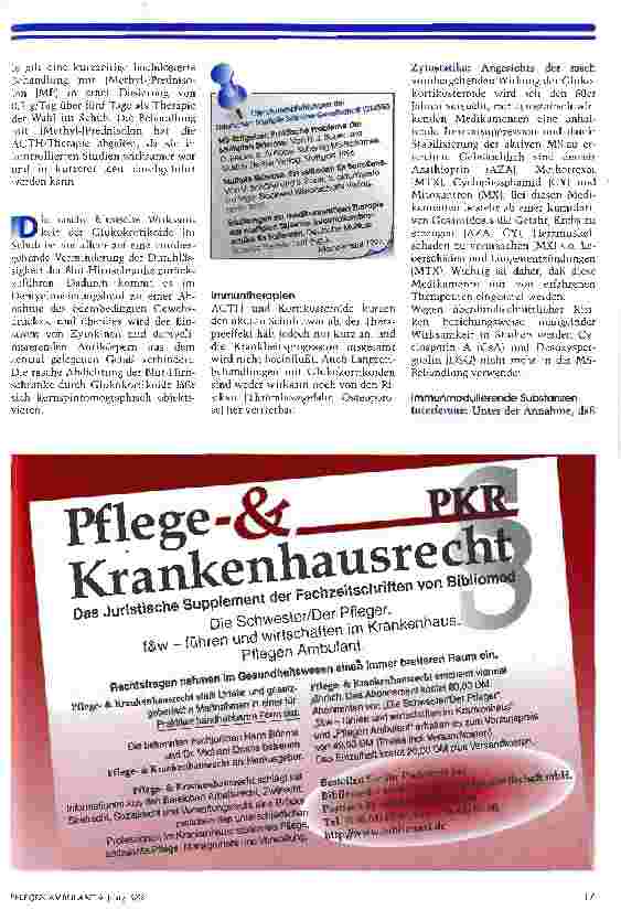 Vorschauseite 4: Multiple Sklerose: Keiner weiß, woher sie kommt und wohin sie führt Teil 1: Das Krankheitsbild