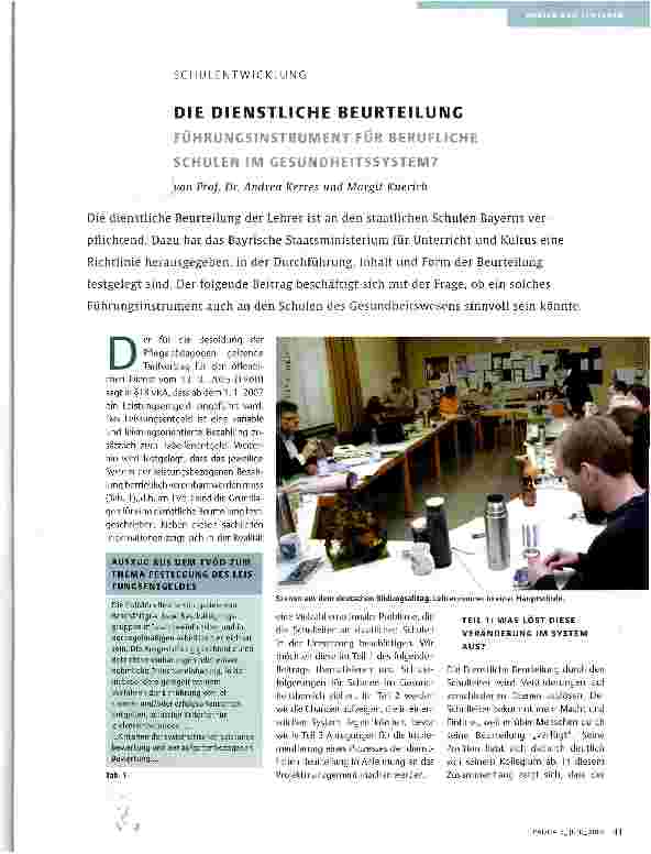 Vorschauseite 1: DIE DIENSTLICHE BEURTEILUNG