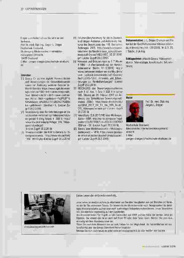 Vorschauseite 3: Chancen und Risiken bei der Durchführung einer Videosprechstunde