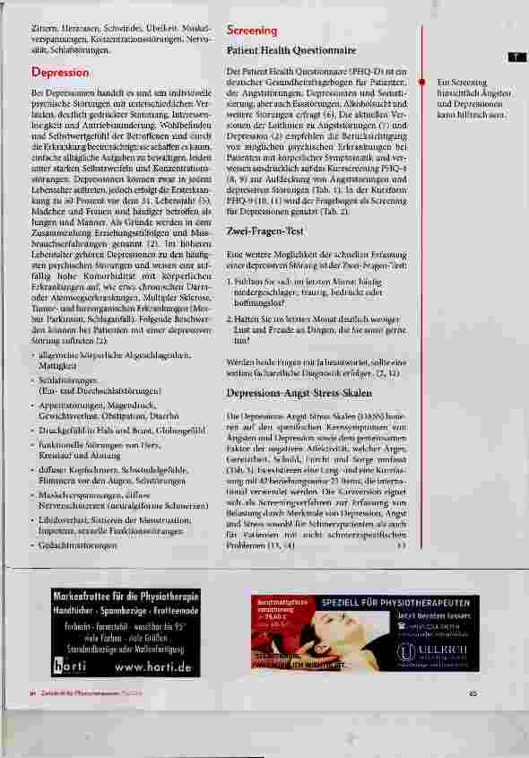 Vorschauseite 3: Screening von Angst und Depression bei Patienten
