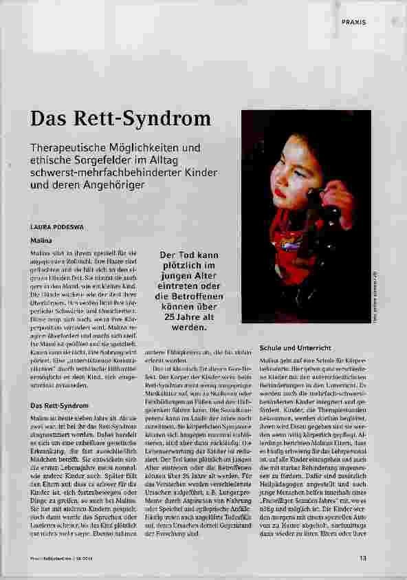 Vorschauseite 1: Das Rett-Syndrom