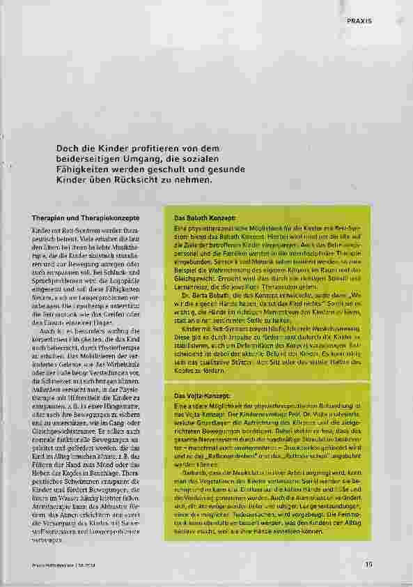 Vorschauseite 3: Das Rett-Syndrom