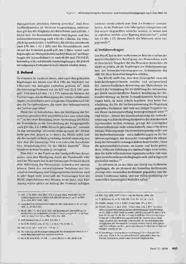 Vorschauseite 3: Mitbestimmung bei Wartezeitund Probezeitkündigungen nach dem MBG SH