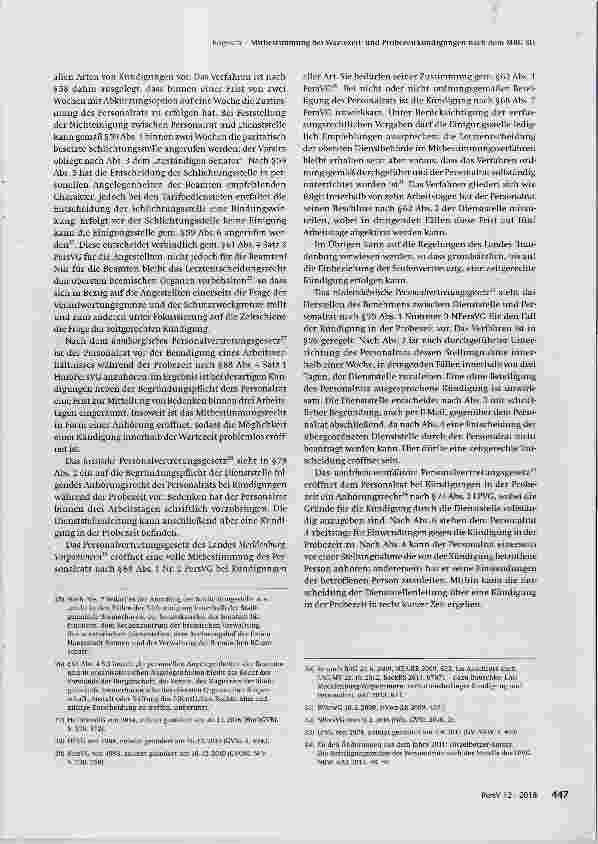 Vorschauseite 5: Mitbestimmung bei Wartezeitund Probezeitkündigungen nach dem MBG SH