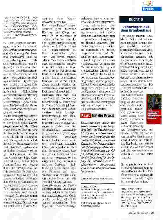Vorschauseite 4: Thoraxdrainage - Indikation, Ziele, Grundlagen