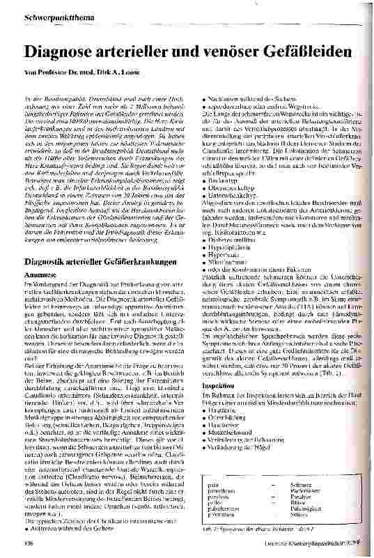 Vorschauseite 1: Diagnose arterieller und venöser Gefäßleiden