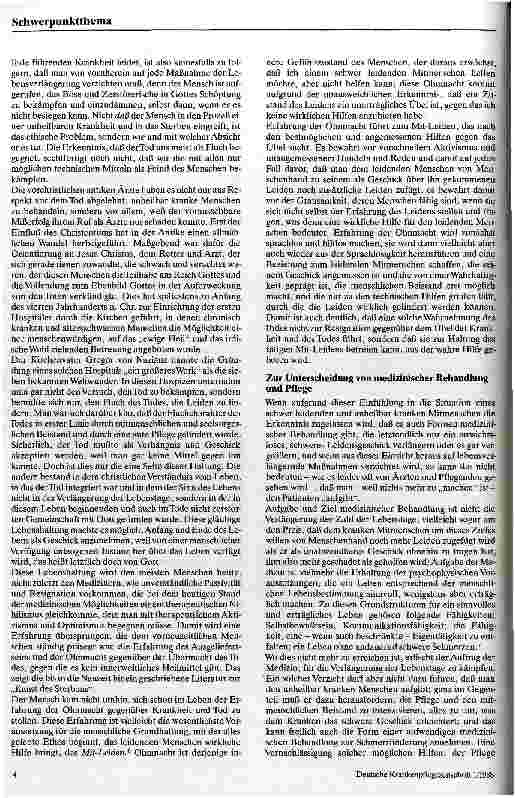 Vorschauseite 3: Der Tod und das Selbstverständnis von Ärzten und Pflegenden