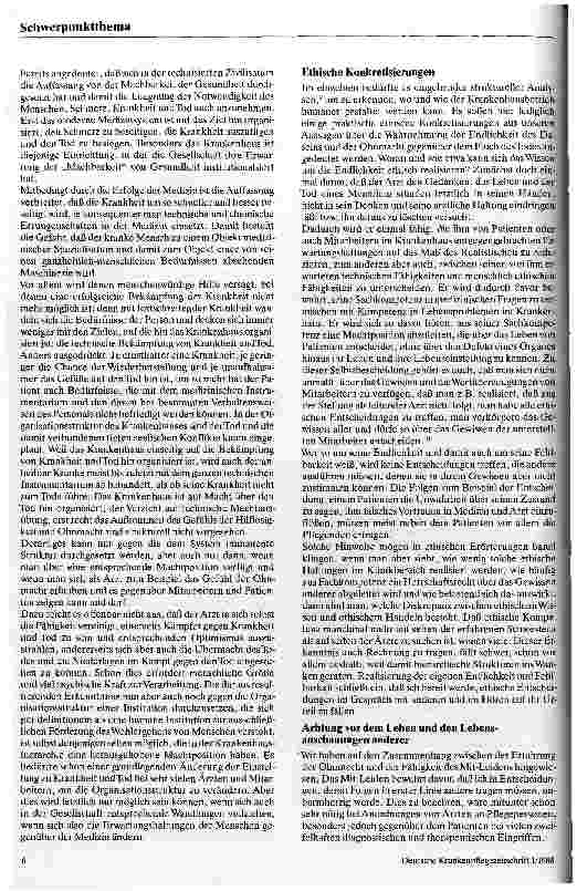 Vorschauseite 5: Der Tod und das Selbstverständnis von Ärzten und Pflegenden