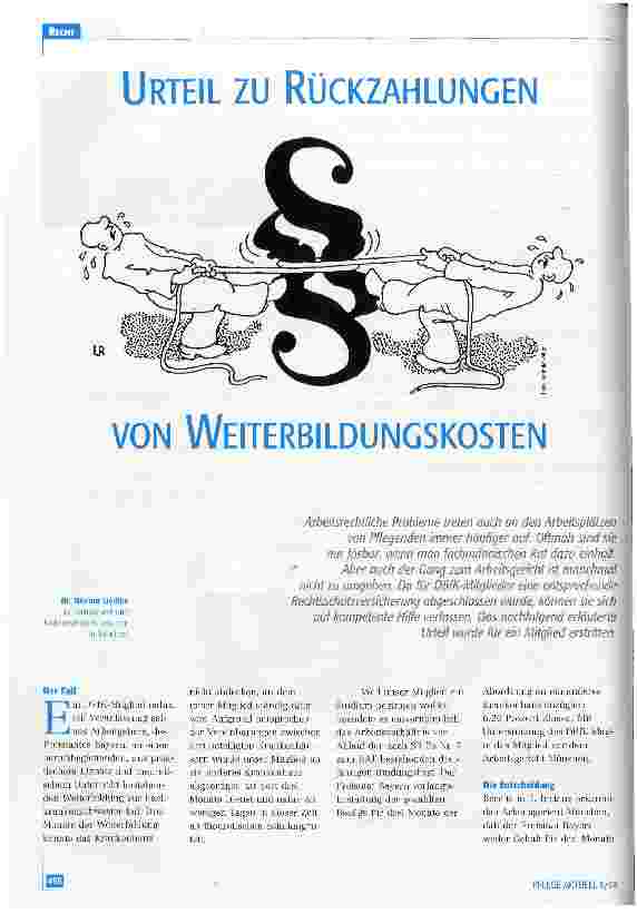 Vorschauseite 1: Urteil zu Rückzahlungen von Weiterbildungskosten