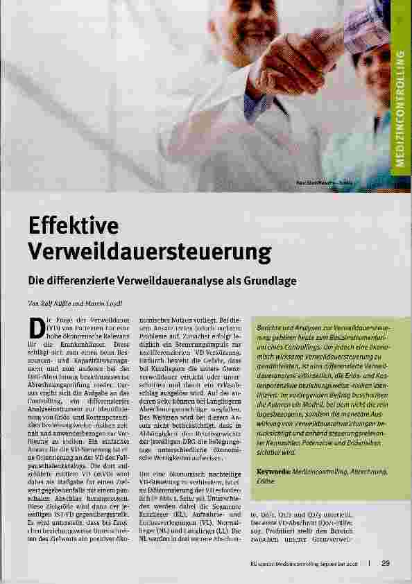 Vorschauseite 1: Effektive Verweildauersteuerung