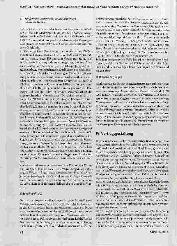 Vorschauseite 4: BREXIT Regulatorische Auswirkungen auf die Medizinprodukteindustrie im Falle eines Hard Brexit