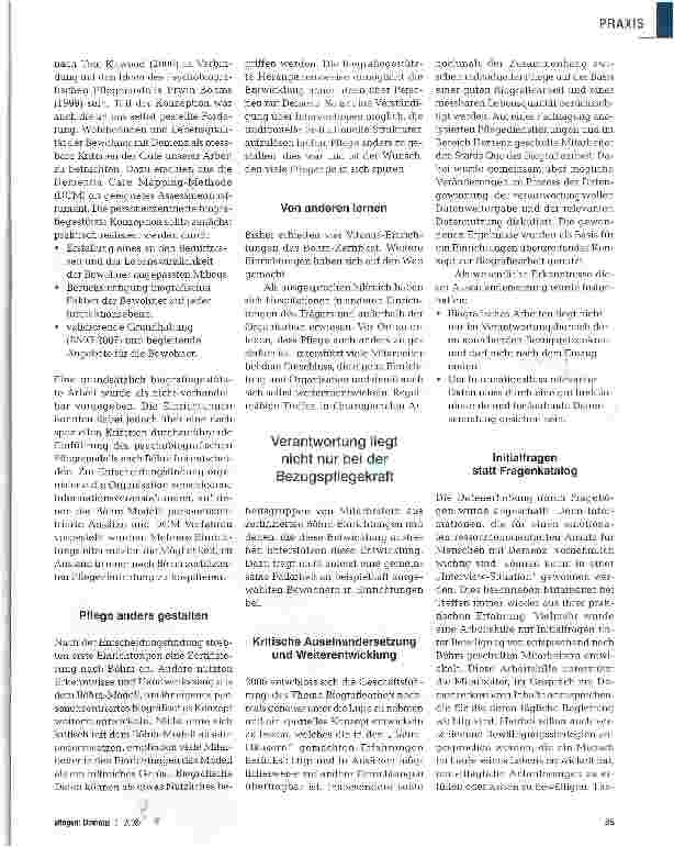 Vorschauseite 2: Biograf ieorientierte Pflege bei Vitanas
