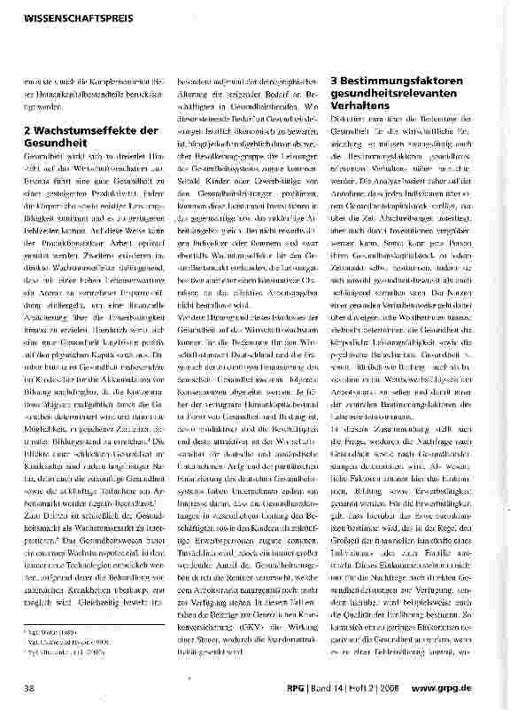 Vorschauseite 2: Gesundheit und Bildung