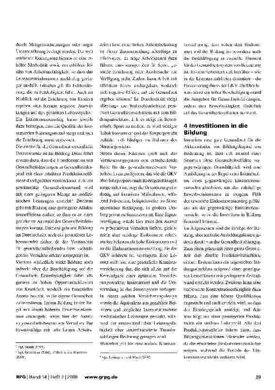 Vorschauseite 3: Gesundheit und Bildung