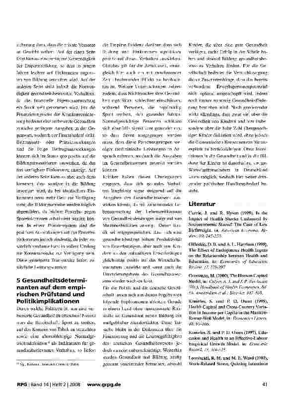 Vorschauseite 5: Gesundheit und Bildung