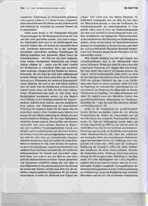 Vorschauseite 2: Die Wiederentdeckung des Unfalls: Der Rückgang derVerkehrstoten-Zahlen im sozialund kulturgeschichtlichen Kontext Historical explanations for the decline of the number of road dea…