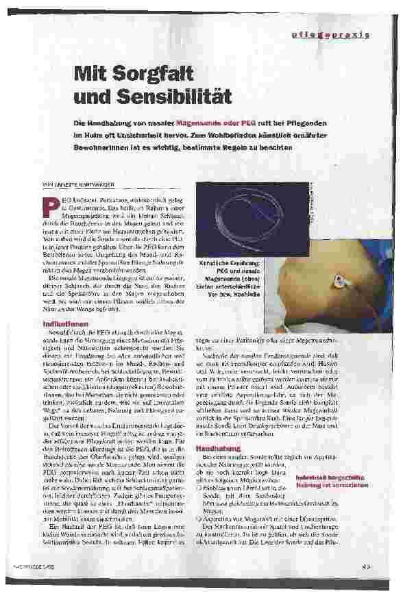 Vorschauseite 1: Mit Sorgfalt und Sensibilität