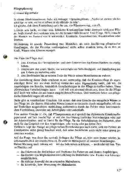 Vorschauseite 1: Pflegeplanung