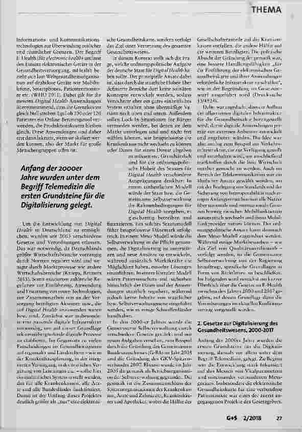 Vorschauseite 2: Auf und Ab: Der politische Wille zur Stärkung der Digitalisierung im Gesundheitswesen