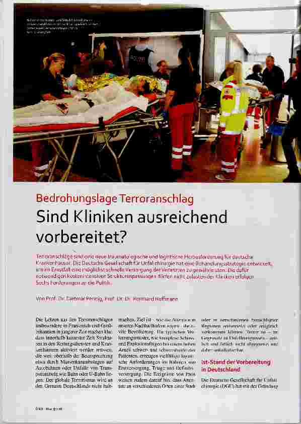 Vorschauseite 1: Sind Kliniken ausreichend vorbereitet?