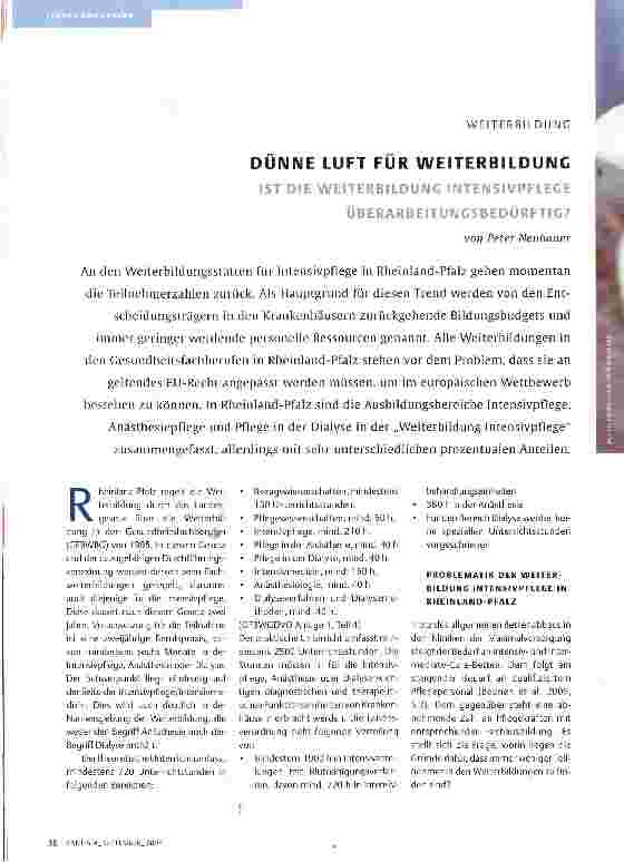 Vorschauseite 1: DÜNNE LUFT FÜR WEITERBILDUNG