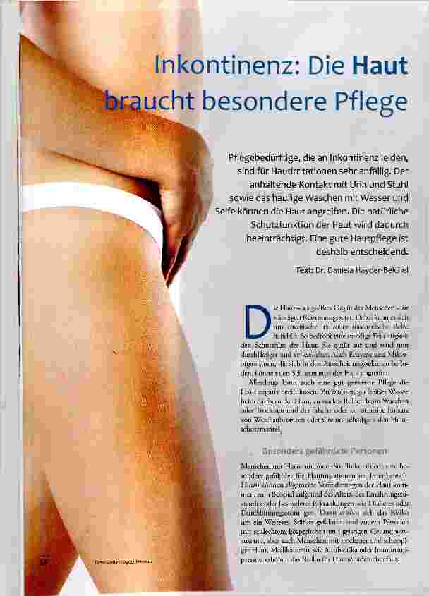 Vorschauseite 1: Inkontinenz: Die Haut braucht besondere Pflege