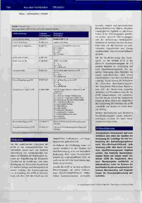 Vorschauseite 3: Deutsches Reanimationsregister Modul eCPR: Strukturierte Erfassung der extrakorporalen CPR (ECLS-Therapie)