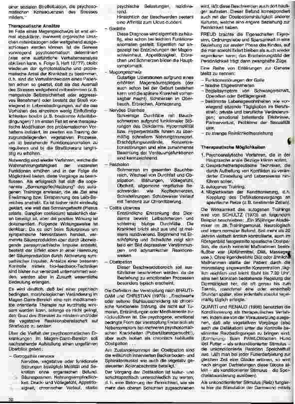 Vorschauseite 2: Genese und Therapie psychosomatischer Krankheiten 4. Folge: Magen-Darm-Krankheiten
