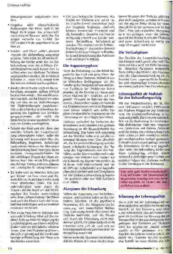 Vorschauseite 2: Psychosoziale Situation und Lebensqualität von Kindern und Jugendlichen mit Diabetes mellitus