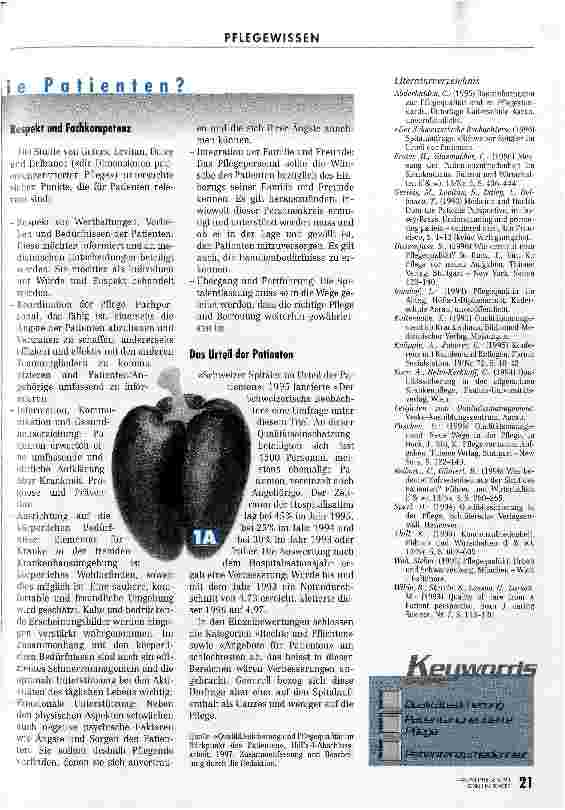 Vorschauseite 4: War die Pflege 1A-Qualität? Pflegequalität aus Patientensicht