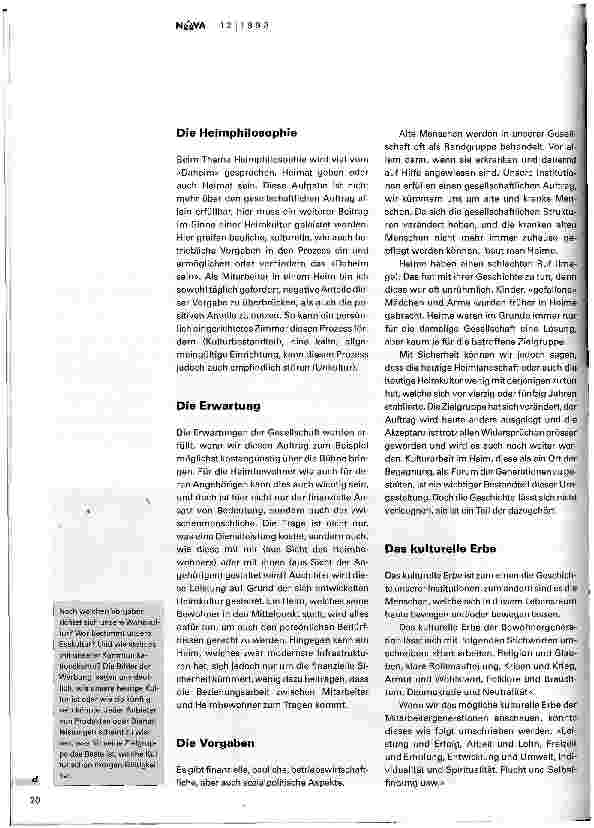 Vorschauseite 2: Kulturstätte Altersheim