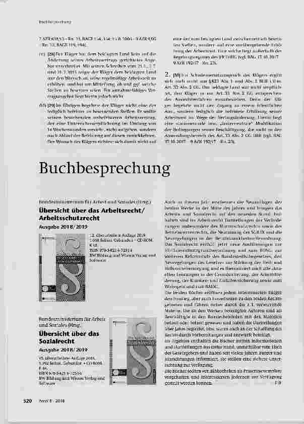 Vorschauseite 4: Schadensersatz wegen Besetzung der Stelle mit einem Konkurrenten statt Erhöhung der Arbeitszeit nach §9 TzBfG