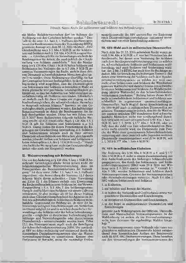 Vorschauseite 2: Neues Recht für Soldatinnen und Soldaten mit Behinderungen